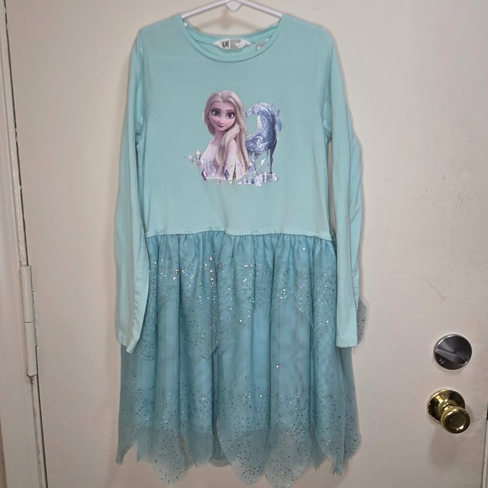 H&M girls FROZEN long sleeve dress